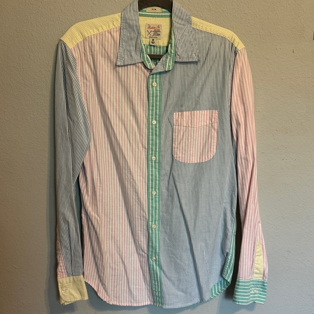 J. Crew Multicolor Striped Button Down Shirt